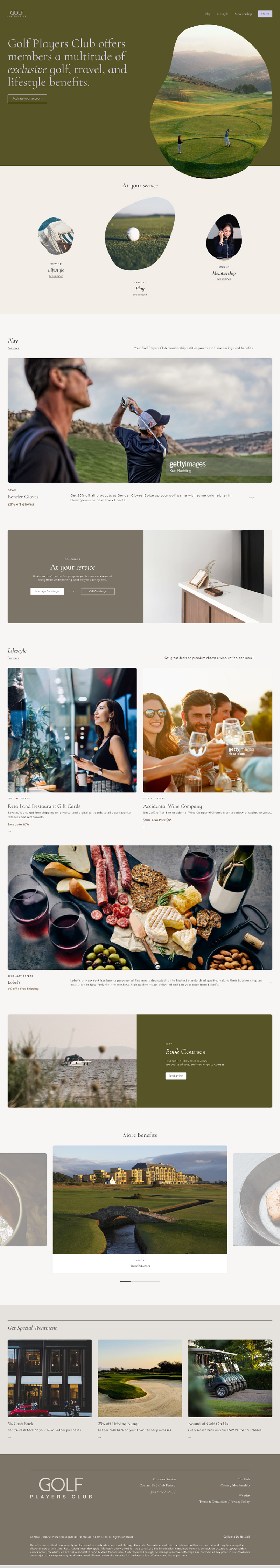 Golf Players Club website