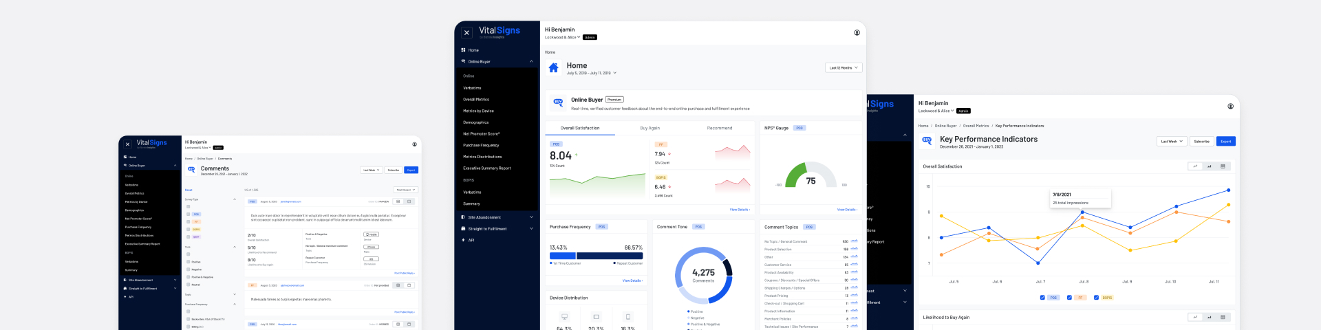 VitalSigns dashboard